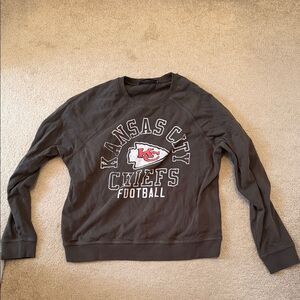 New Junk Food Clothing Kansas City Chiefs Black Crewneck Sweater small